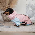 Dackel Wasserfeste Outdoorjacke - Pink&Blau