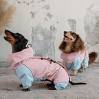 Dackel Wasserfeste Outdoorjacke - Pink&Blau