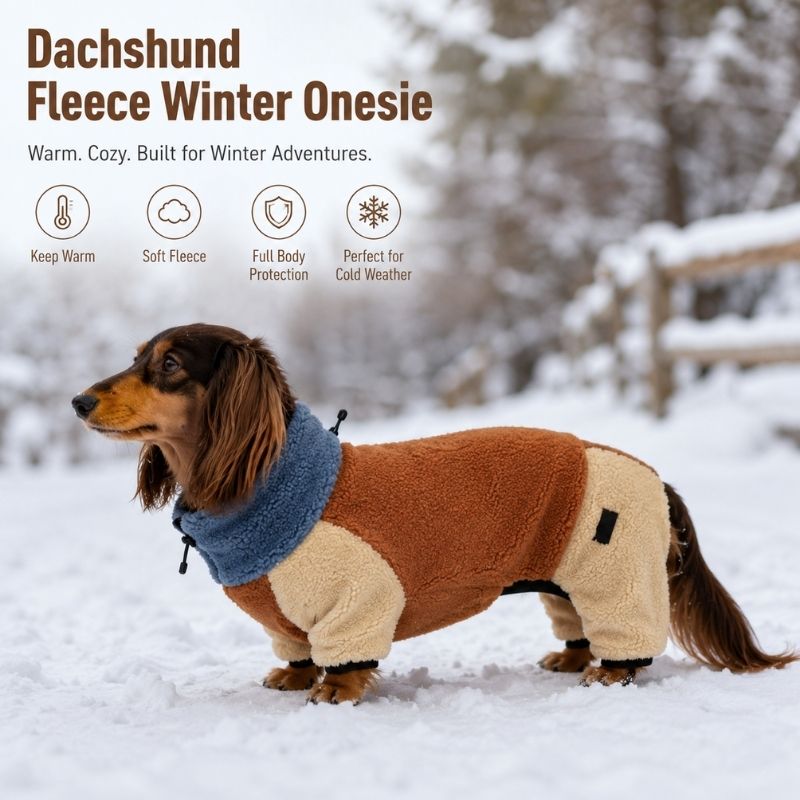 Dachshund Fleece Winter Onesie